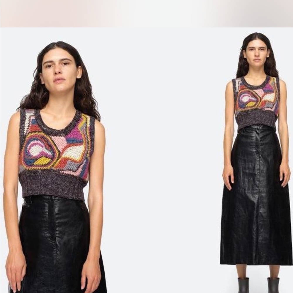 Sea New York “Bette Crochet Vest”